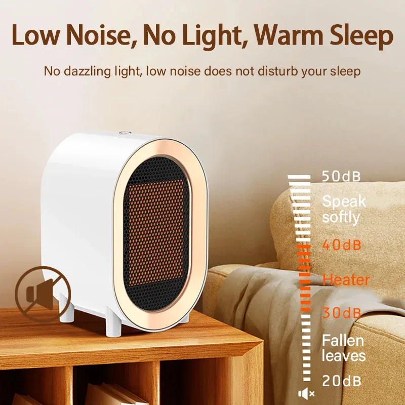 

Портативный электрический тепловентилятор 1200 Вт для дома, рабочего стола, офиса, гостиной, спальни, керамический PTC, быстрый нагрев, зимний воздуходувка, теплее