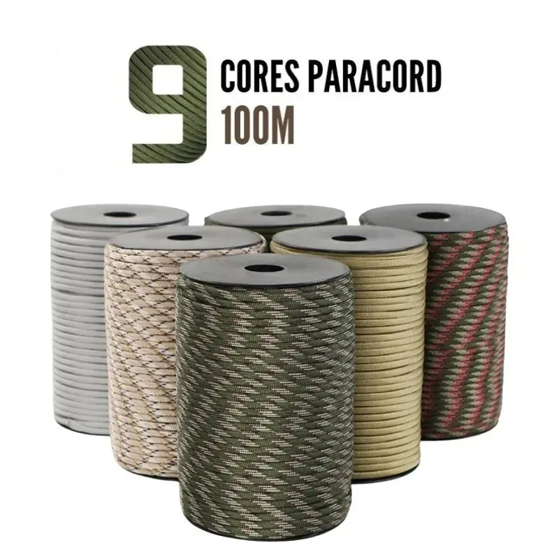 9 Core Rope Measuring 100 Meters Or 328 Feet, Perfect for Outdoor Camping Tents, Crafting Braided Bracelets, And Ideal