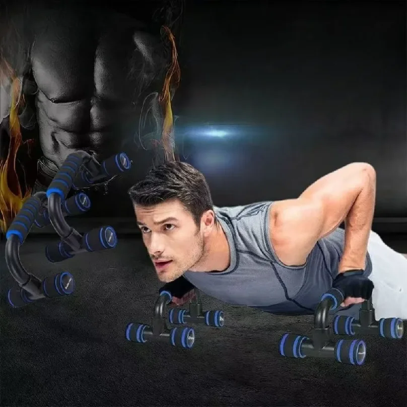 H-shaped Push-Up Stand Assist Trainer, Foldable Fitness Equipment for Chest Abdomen Arms and Back Training, Fitness Equipment