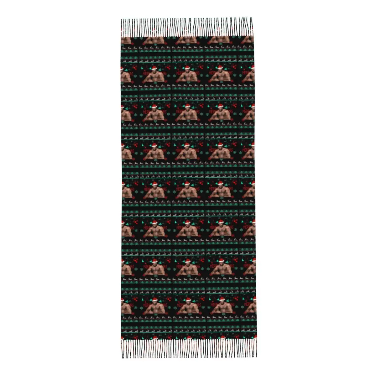Barry Wood Christmas Scarf Tassel Scarves for Women Soft Warm Shawls and Wraps Large Fall Winter Shawl Wrap