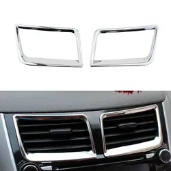 1 Pair Car Air Conditioning Outlet ABS Chrome Trim for Hyundai Solaris Verna I25 Accessories