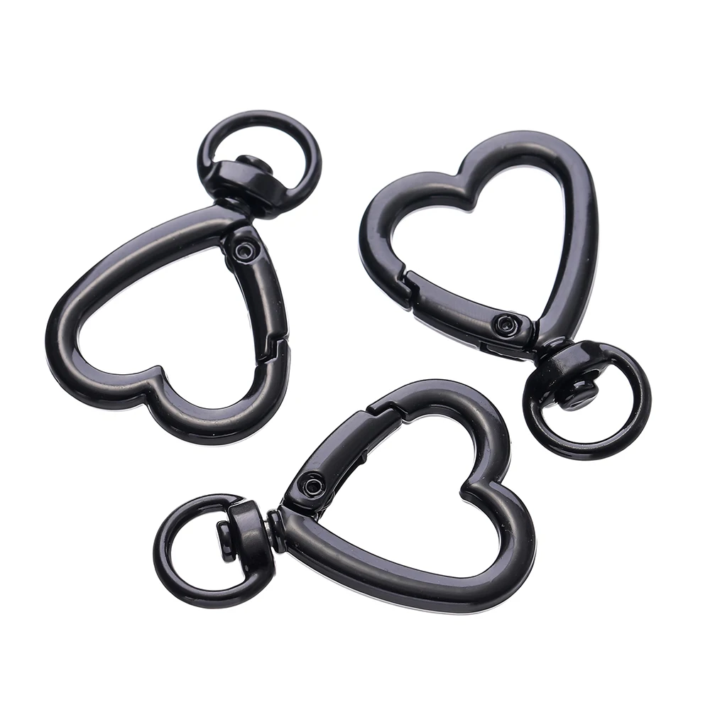 5pcs Metal Heart Lobster Claw Clasps