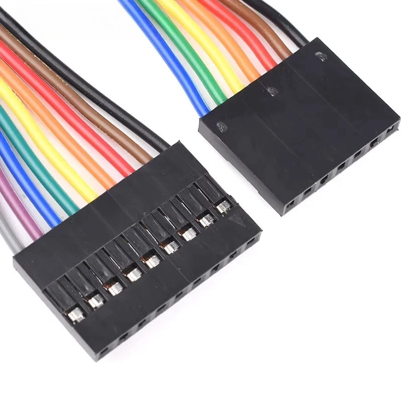 

10PCS 2.54MM dupont Line female to female 1/2/3/4/5/6/7/8/9/1011/12 Pin cable connector JUMPER CABLE WIRE FOR PCB