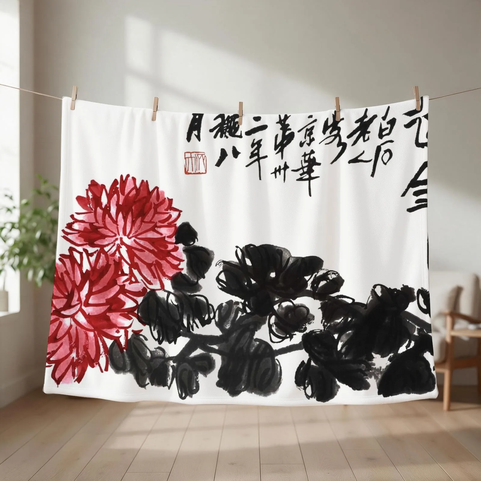 since chrysanthemums only bloom in the cooler season. Throw Blanket for babies Designers Furrys Blankets