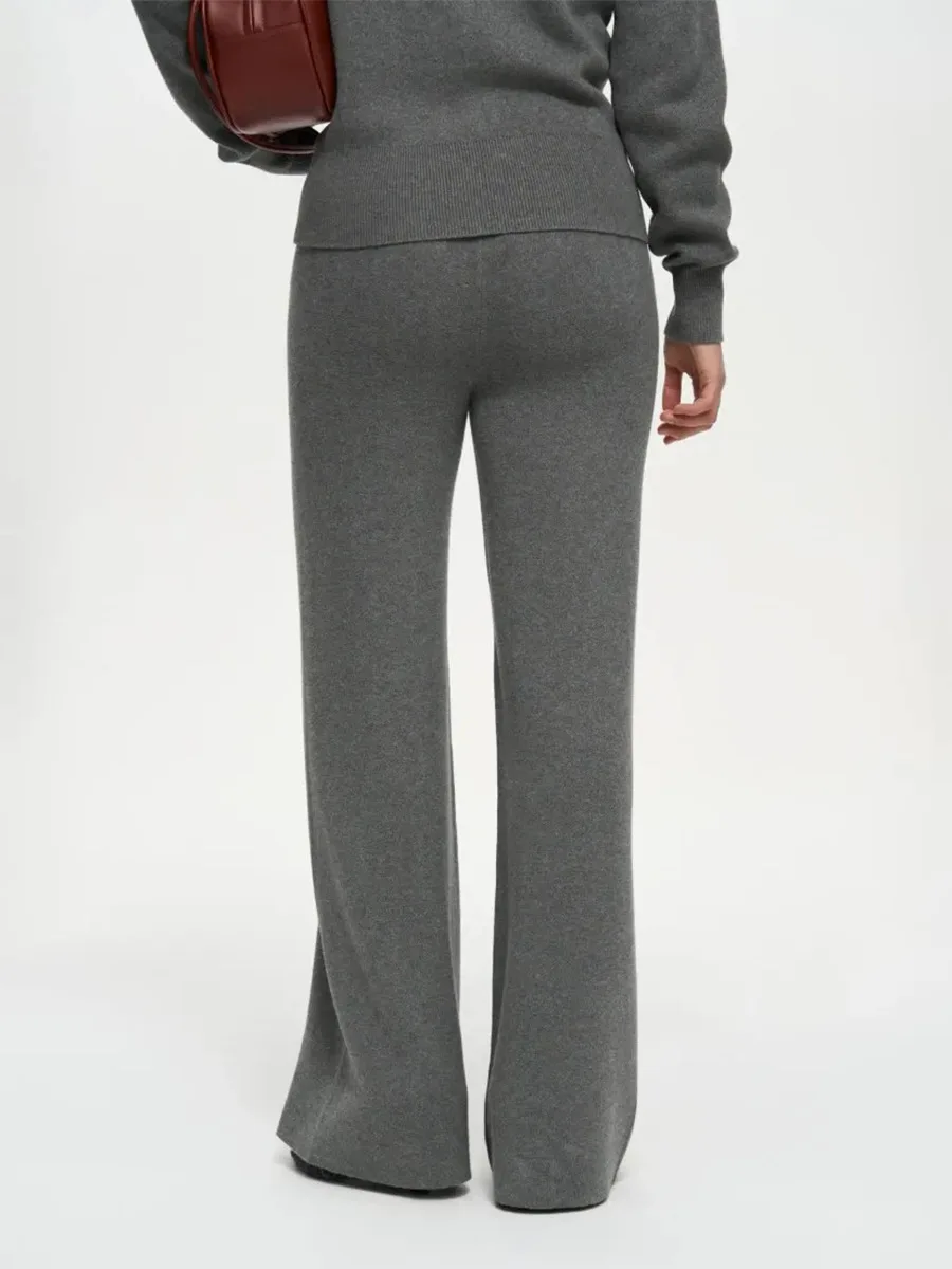 Bornladies Damen Neues Herbst-Winter-Strick-Cardigan-Hosen-Set, Schlanke Passform, Langarm, Lange Hose, Einfacher Einfarbiger Pullover-Anzug – Detail 27