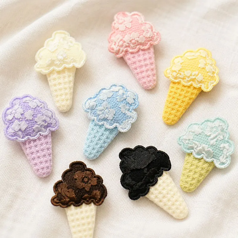 40 Stück Eiscreme-förmige DIY-Applikationen für Haarspangen, Stirnbänder, Kleidung, Taschen, Hutdekorationen – Detail 3