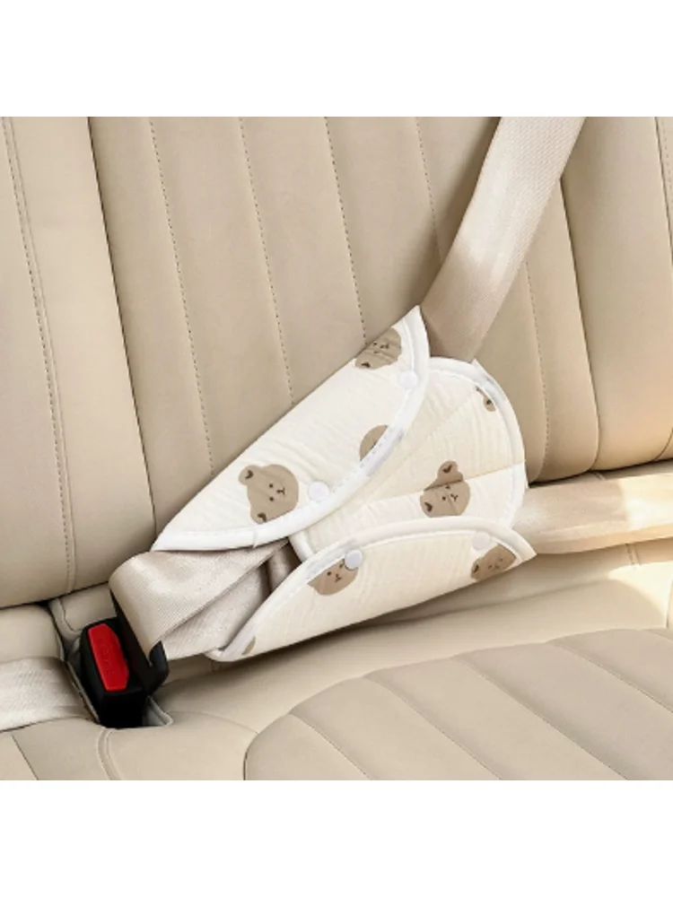 1 piece white car safety seat protector child stroller seat belt anti-strangle neck shoulder guard suitable for daily use