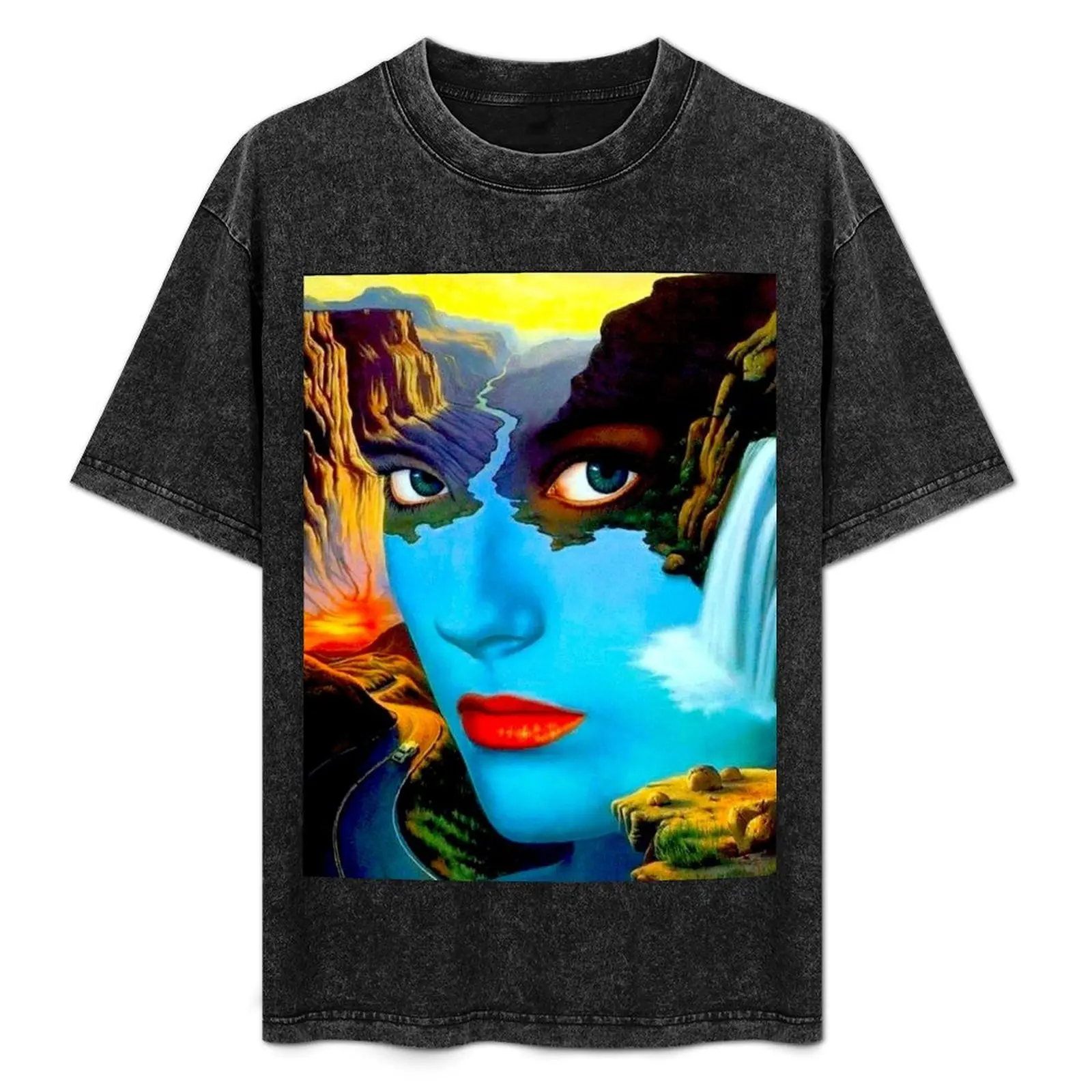 STRESS : Vintage Surreal Abstract Psychedelic Print T-Shirt Quick Dry Light Sports T-Shirt — купить у AliExpress WW