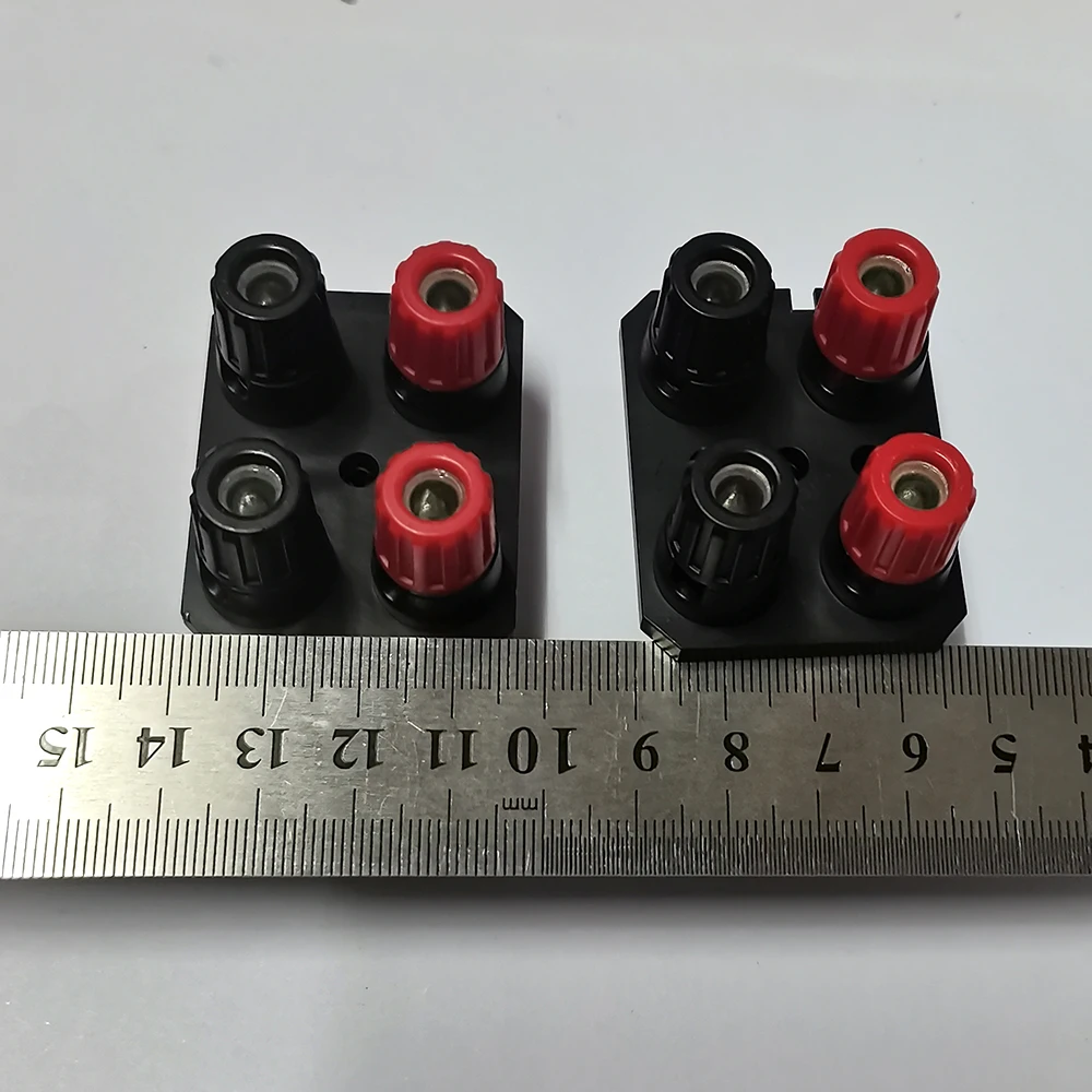 1 Stück 4-polige PCB-Montage-Binderbuchse & M6 M8 Hochstrom-Anschlussstange Rot Schwarz für Audioverstärker Lithiumbatterie Wechselrichter – Detail 3