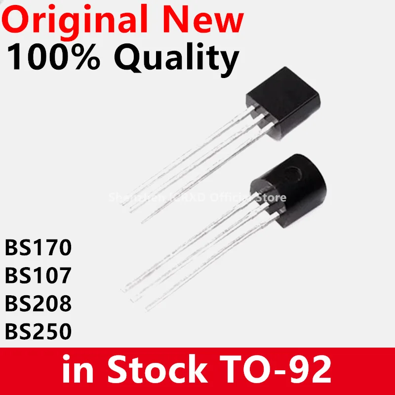Transistor triode BS170 TO-92 TO92 BS107 BS107A BS250 BS208, 10 pièces