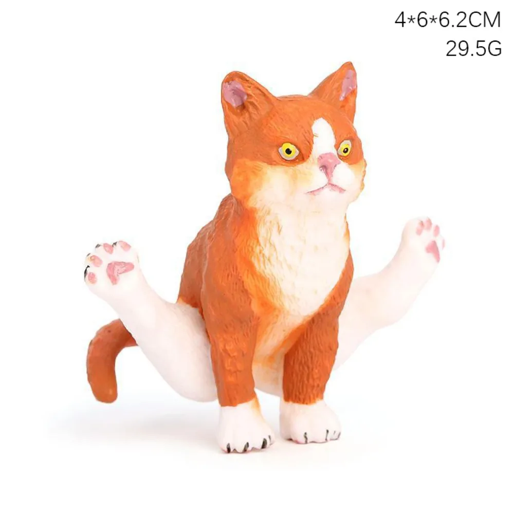 PVC Simulation Cat Model Siamese Ragdoll Persian Cat Lifelike Realistic Pet Figurines Cat Statue Ornament Desktop Ornament