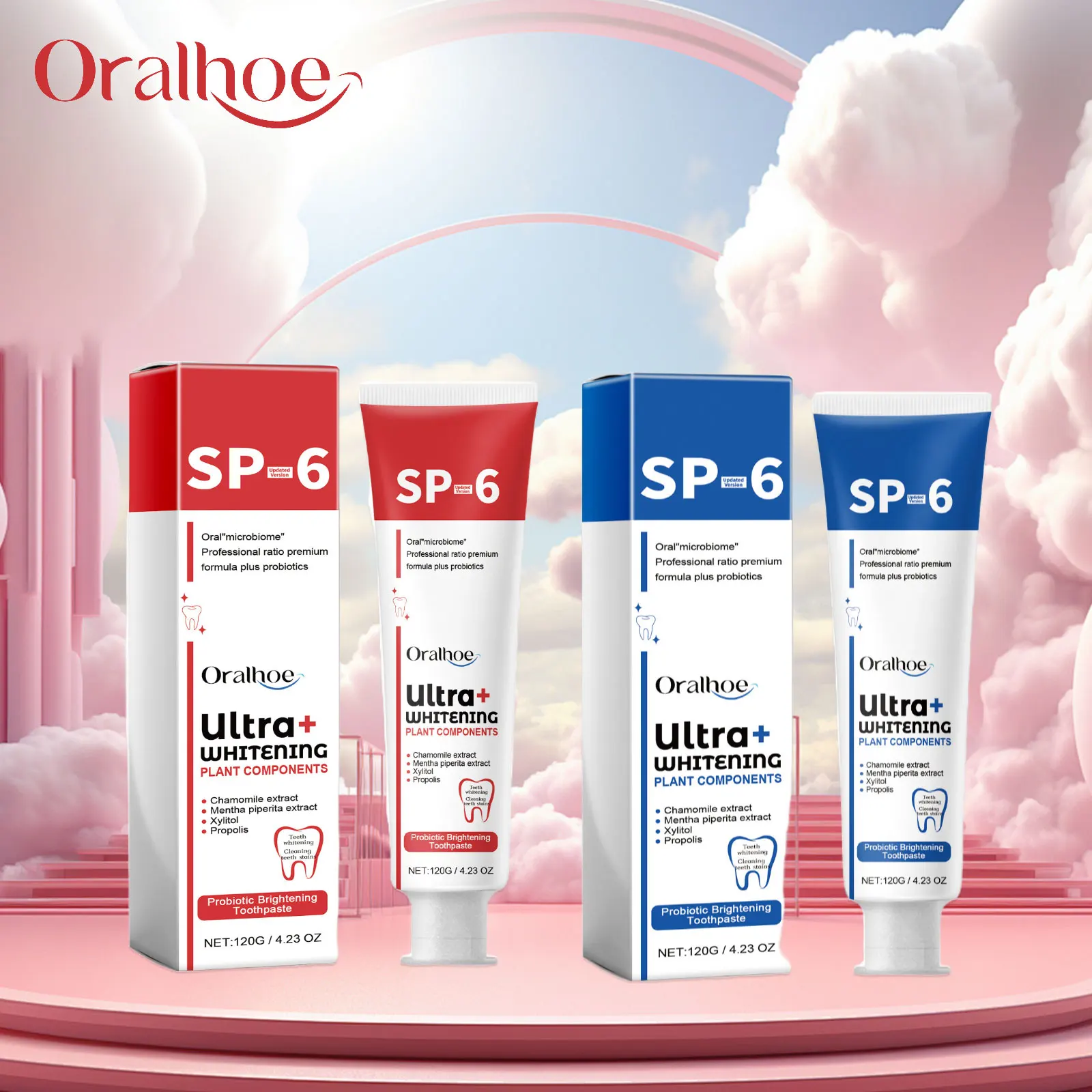 

Sp-6 Probiotics Brightening Toothpaste Cleansing Tartar Remove Dental Plaque Fresh Breath Prevent Periodontitis Oral Teeth Care