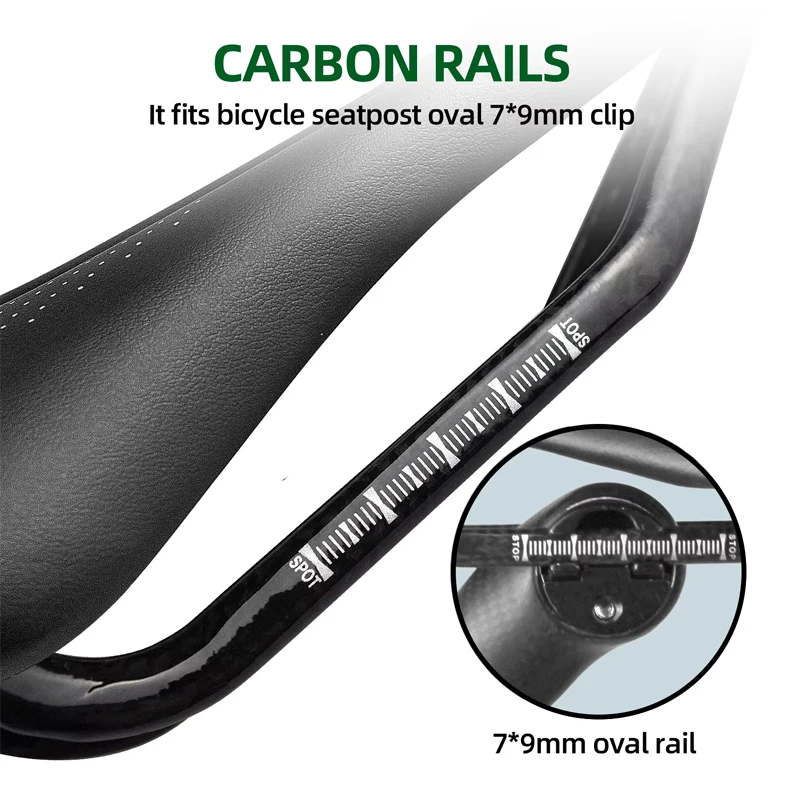 خفيفة للغاية من ألياف الكربون دراجة السرج الطريق الجبلية MTB مقعد الدراجة الرجال النساء مريحة واسعة الدراجات وسادة سباق مقعد الطريق #5