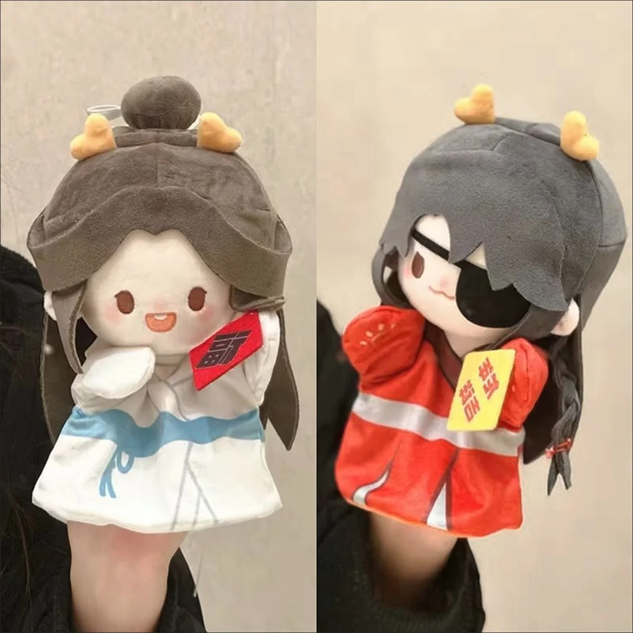 Heaven Official's Blessing Cosplay Fluffy Doll Cute Tian Guan Ci Fu XieLian HuaCheng Hand Puppet Cotton Widget Maumet Bauble