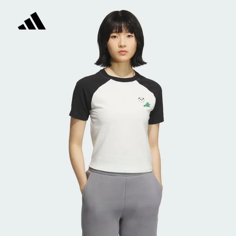 Adidas Fun Panda Badge Half Sleeve Women's Short Sleeve BABY T-Shirt KC0973