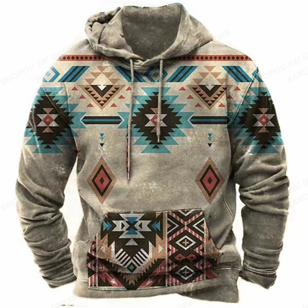 Vintage Hoodie Ethnic Hoodies Men Fashion Hoodies Sweatshirts Men\'s Jackets Women Sweats Boy Coats Indian Style Men\'s Clothing