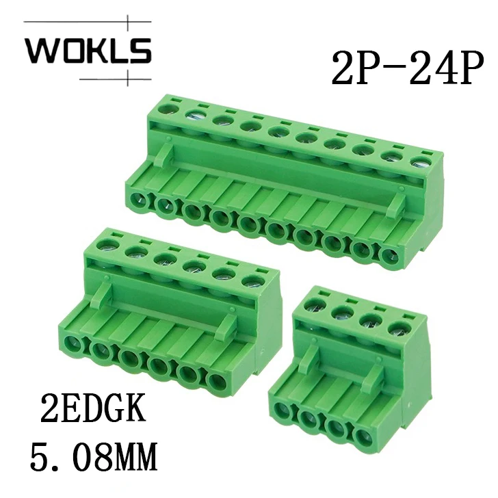 25/50PCS/LOT pluggable terminal block 5.0MM/5.08MM Female 2EDGK-5.08/5.08 MVSTB2.5/-STF-5.0/5.08