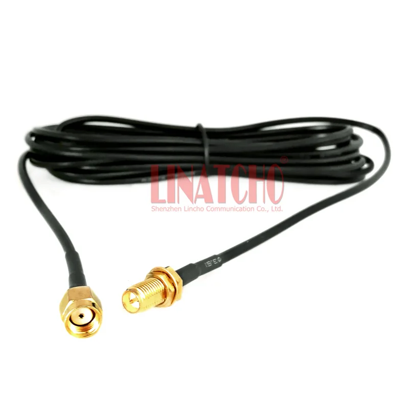 3M Coaxial RG174 Jumper Cable RP SMA Female to RP SMA Male Wifi Antenna Connector Extension Cable