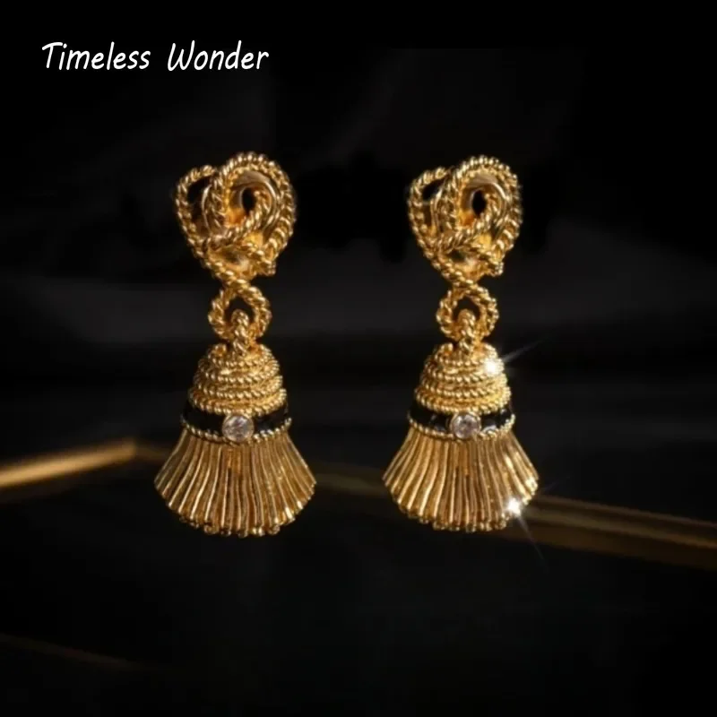 

Timeless Wonder Fancy Enamel Geo Bowknot Stud Earrings for Women Designer Jewelry Gift Brincos Trendy Top Mix Rare Classy 3235