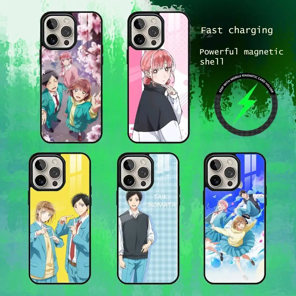 

Anime B-Blue B-Box Phone Case For iPhone17,16,15,14,13 Plus,Pro Max Magnetic For Magsafe Wireless Charging