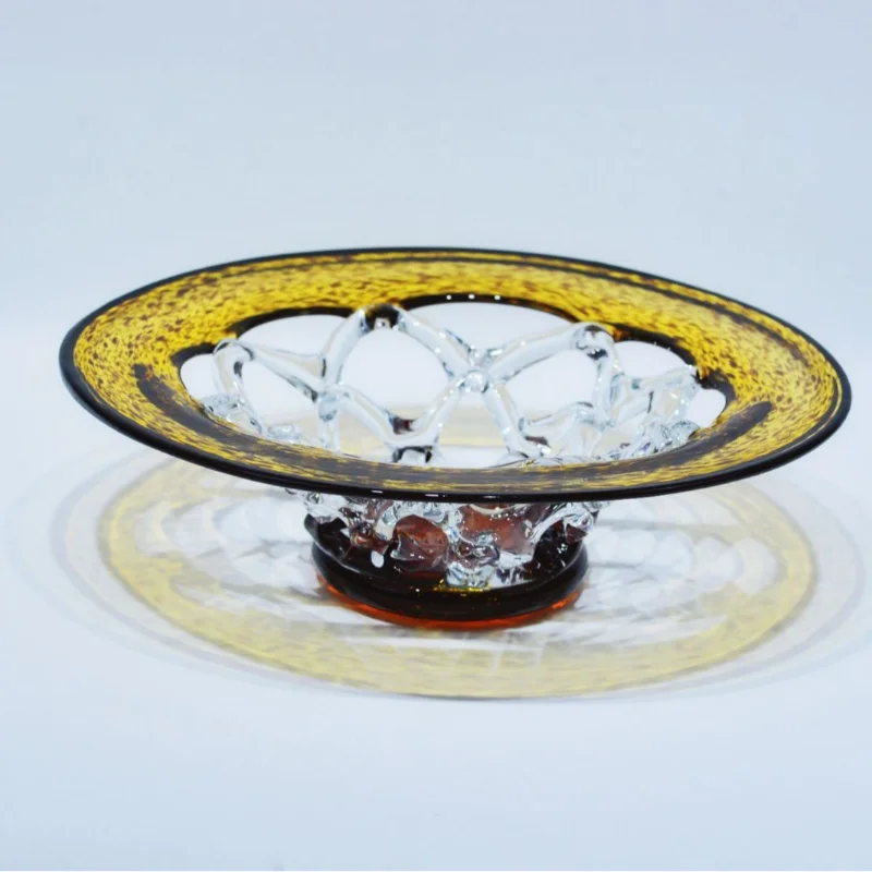 

Brown glass ornament ins wind vase modern simple flower ware handicraft home dining table decoration cover bowl