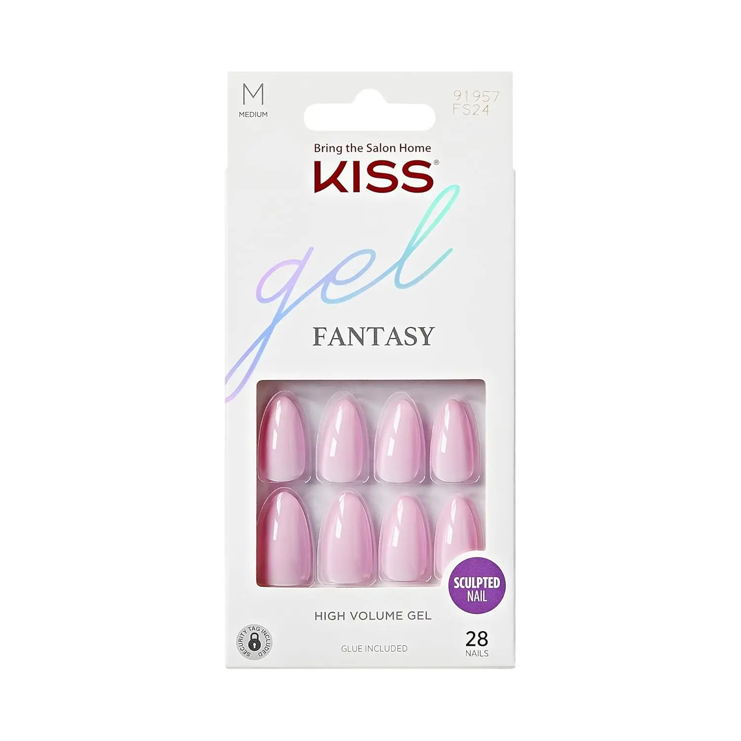 

Light Pink Almond Press-On Nails Kit with Glue, File & Stick for Easy At-Home Manicure