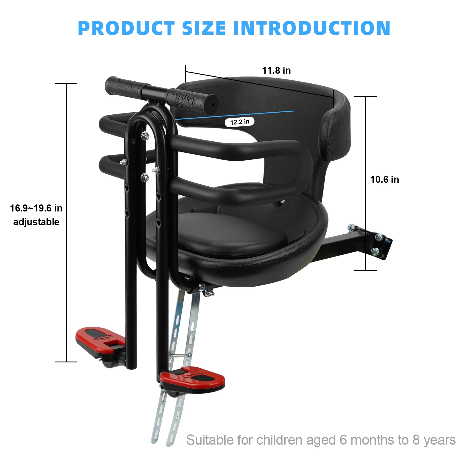 Front Mounted Child mtb Bike Seat for 3 4 5 6year sold Soft baby seat mountain bicycle frame Quick Release kids saddle parts