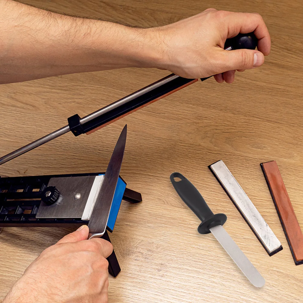 

1pc Double Sided Corundum Sharpening Rod Kitchen Tool Portable Stick Strong Knife Sharpener Wear Resistant Efficient Honing