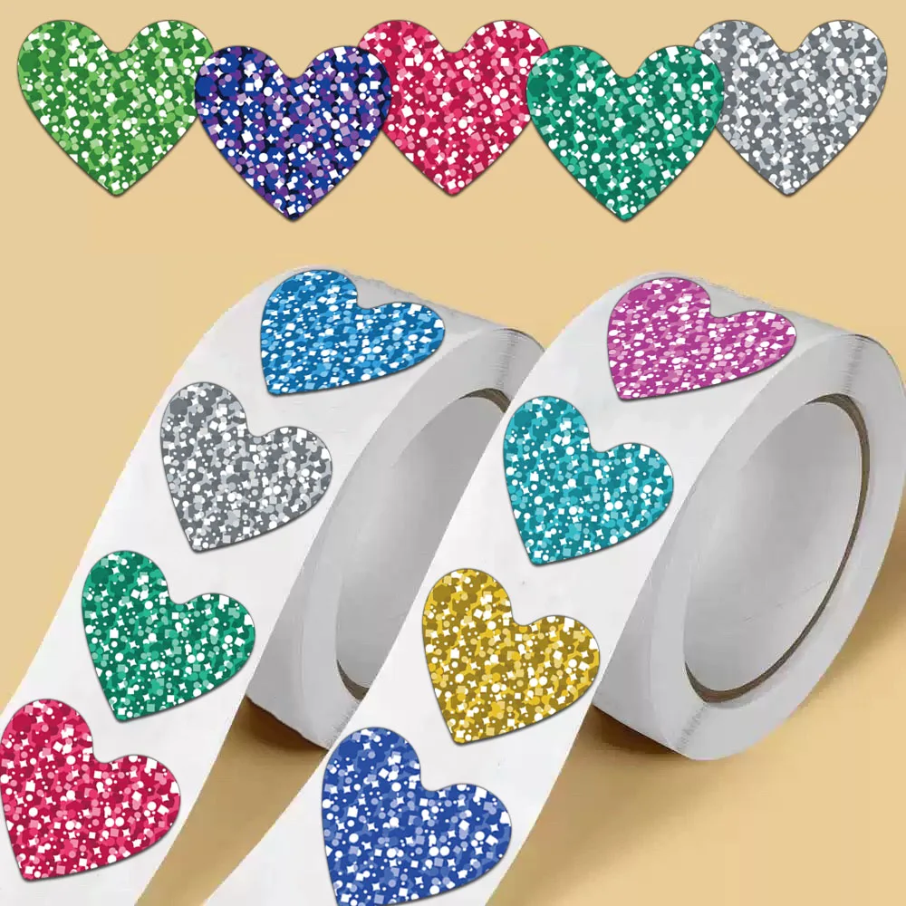 500PCS Creative Love Roll Stickers, Envelope Sealing Stickers, Decorative Phone Cases, Notebook Bottles, DIY Stickers image 3