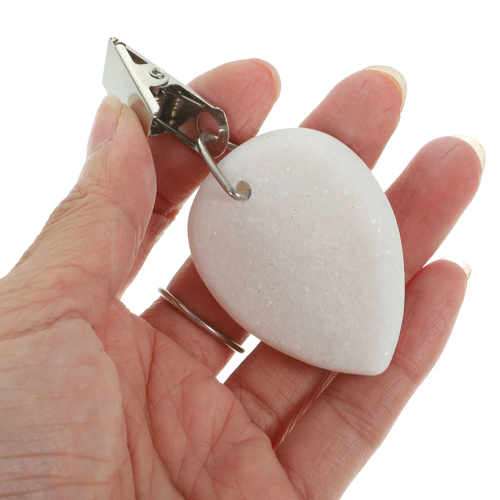 

4Pcs Tablecloth Weights Metal Clips Smooth Stones for Dining Room Decor Outdoor Supply Reusable Compact Tablecloth Weights