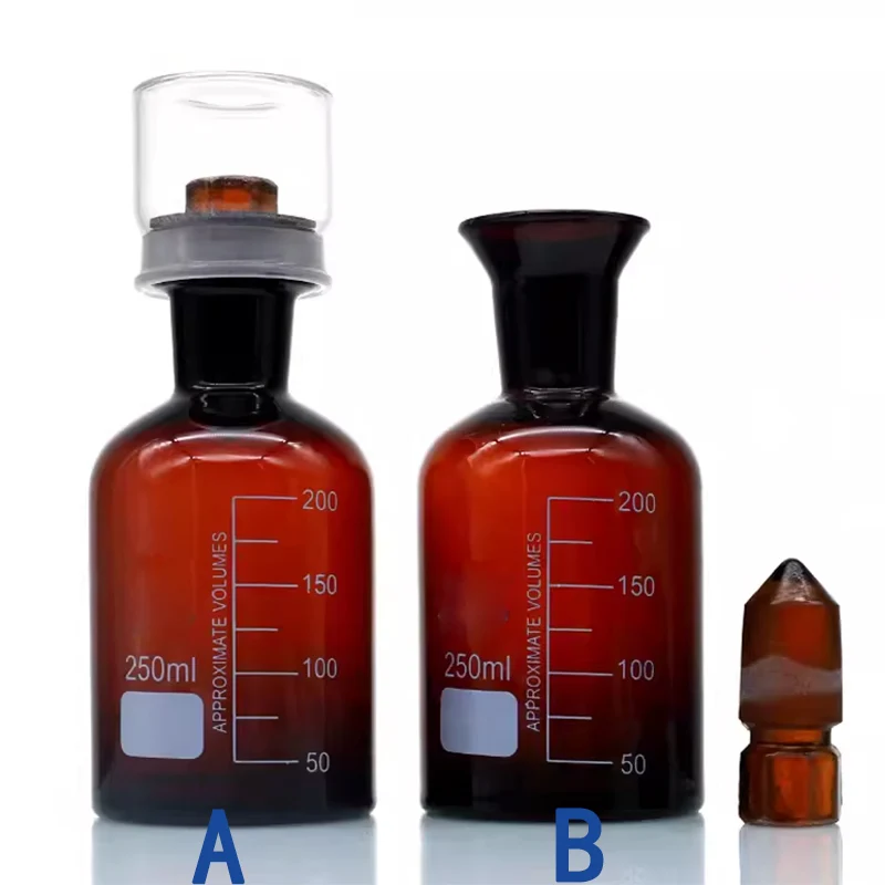 Dissolved oxygen bottle sewage bottle B0D water seal sampling bottle white brown single cap double cap 125/250/500/1000ml