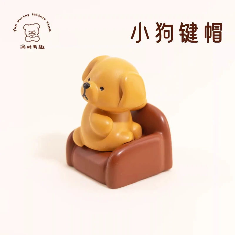 مجموعة أغطية مفاتيح على شكل أريكة الخنزير الصغير ثلاثية الأبعاد من الراتنج الحرفي على شكل حيوانات أغطية مفاتيح أصلية مخصصة لملحقات لوحة المفاتيح الميكانيكية #2