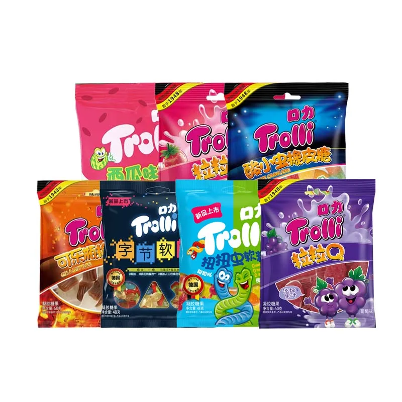 Trolli Gummi shape Candy 1.69/1.84/2.12oz(48/52/60g)*2 Packs
