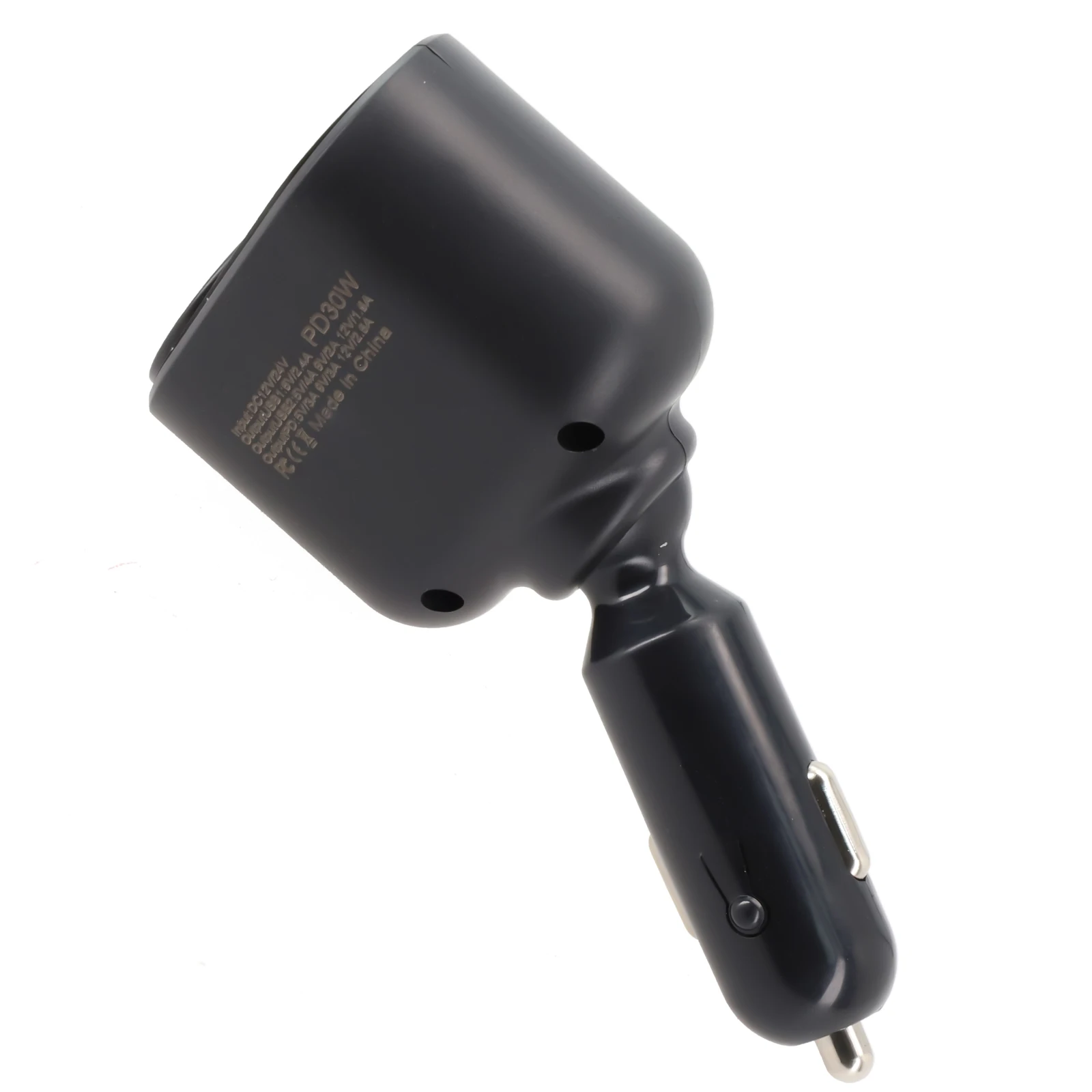 New Practical Car Charger Socket Splitter 360 ° Auto Parts Black DC 5V Fast Charging Phone Charger Replacement