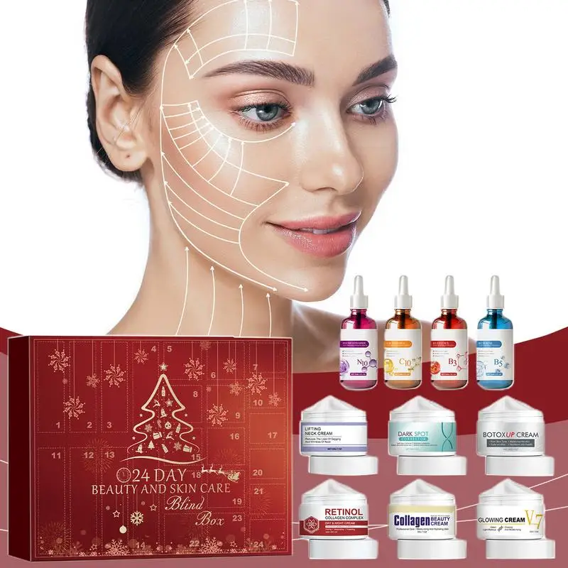 Beauty Advent Calendar Christmas 24 Days Beauty Countdown Calendar 24-Day Christmas Advent Calendar Christmas Surprise Beauty