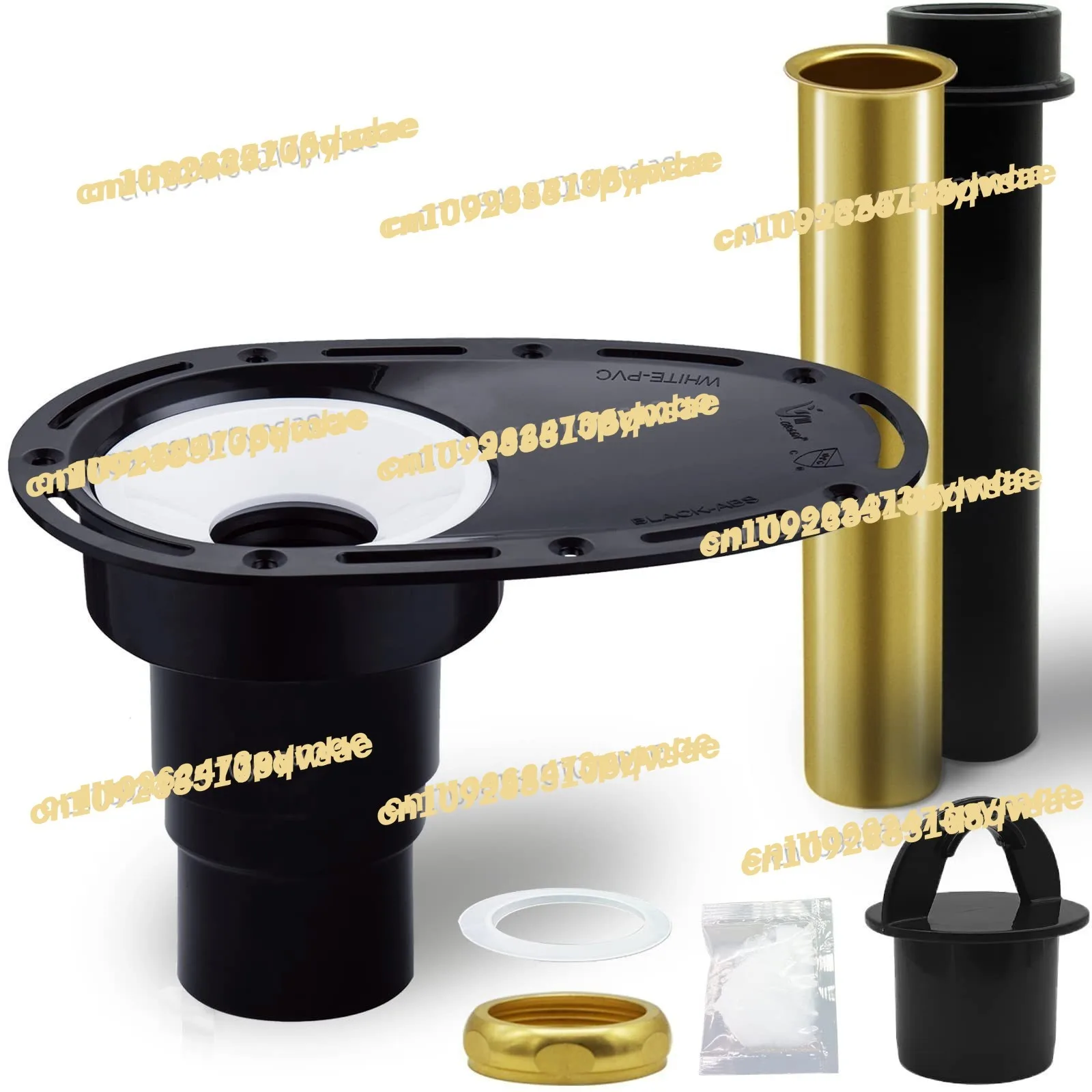 Upgraded freestanding tub drain kit with brass and ABS tubing