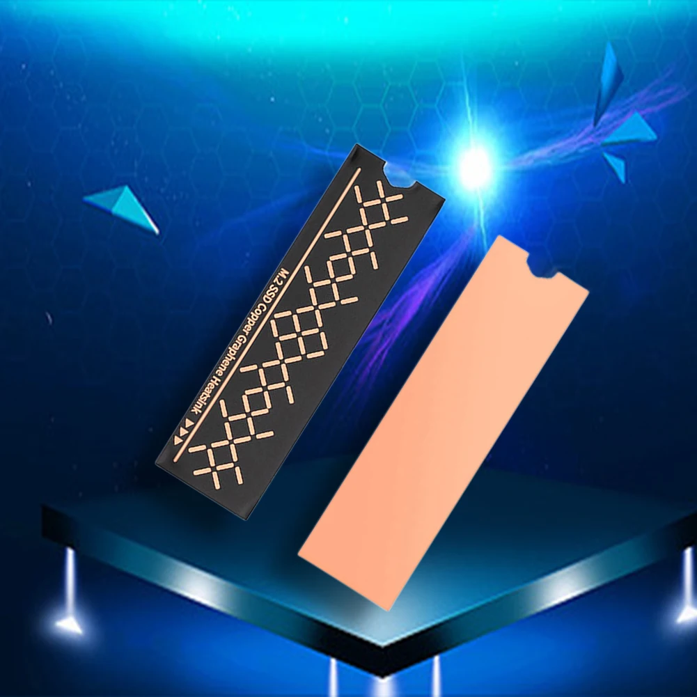 

2pcs Heat Dissipation Pad Graphene Coating Heastink 0.2mm Light Thin Thermorytic Pad Cooling Pad for M. 2 Nvme SSD