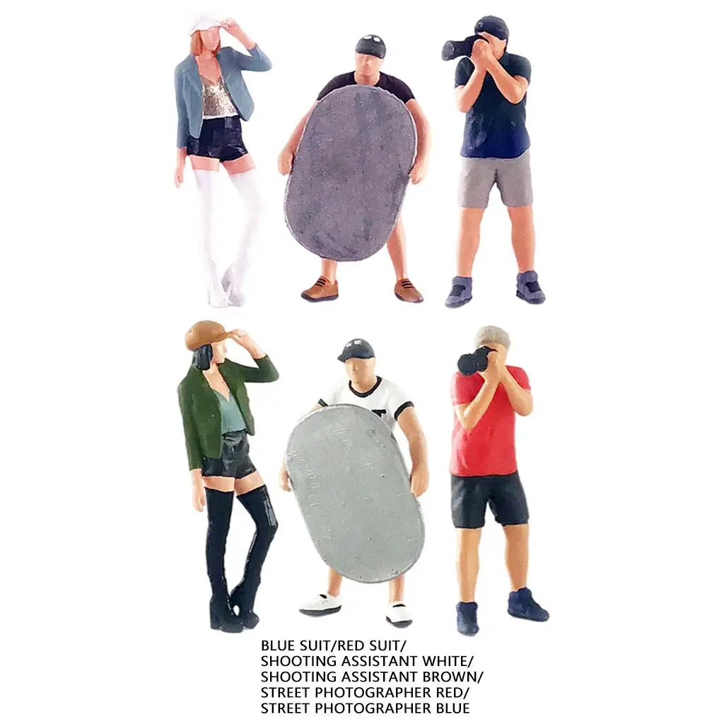 1/64 geschilderde figuren, mensen, internetberoemdheden decor voor poppenhuis