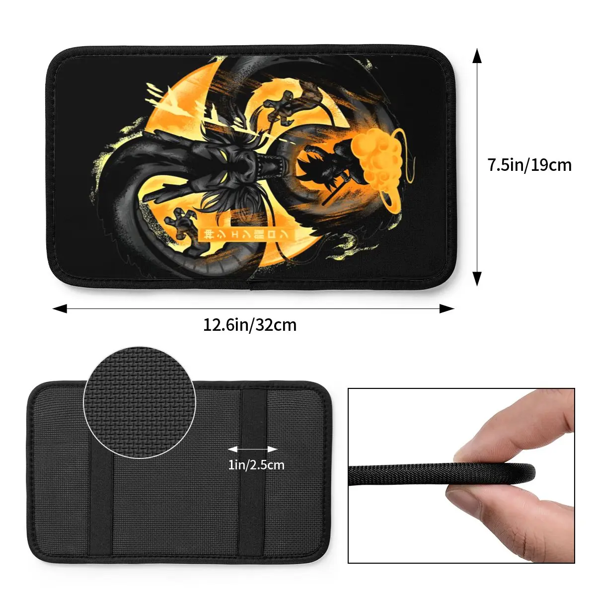 Dragon Ball Z Attack Of Shenron Center Handle Box Pad Cushion for Cars Auto Interior Non-slip Armrest Cover Mat Four Seasons