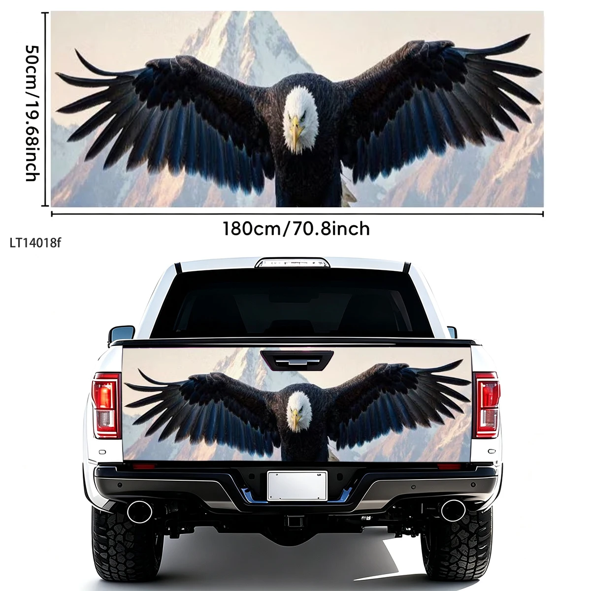 Vintage Wilderness Stag Big Moon Landscape Car Rear Tail Sticker Waterproof Vinyl Universal Truck