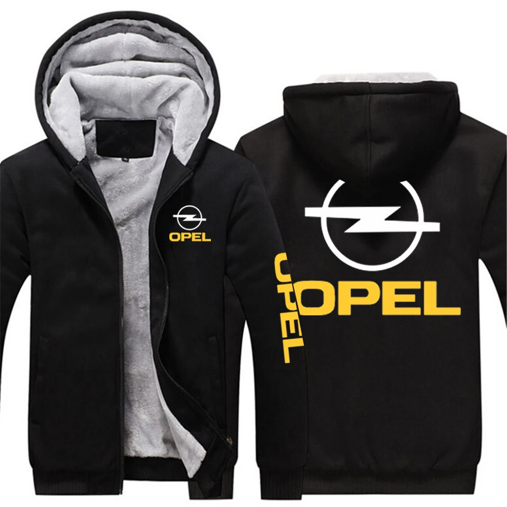 2022 OPEL Logo musim semi musim gugur kualitas tinggi kustom Sweatshirt Streetwear menebal bertudung hoodie ritsleting jaket klasik pria