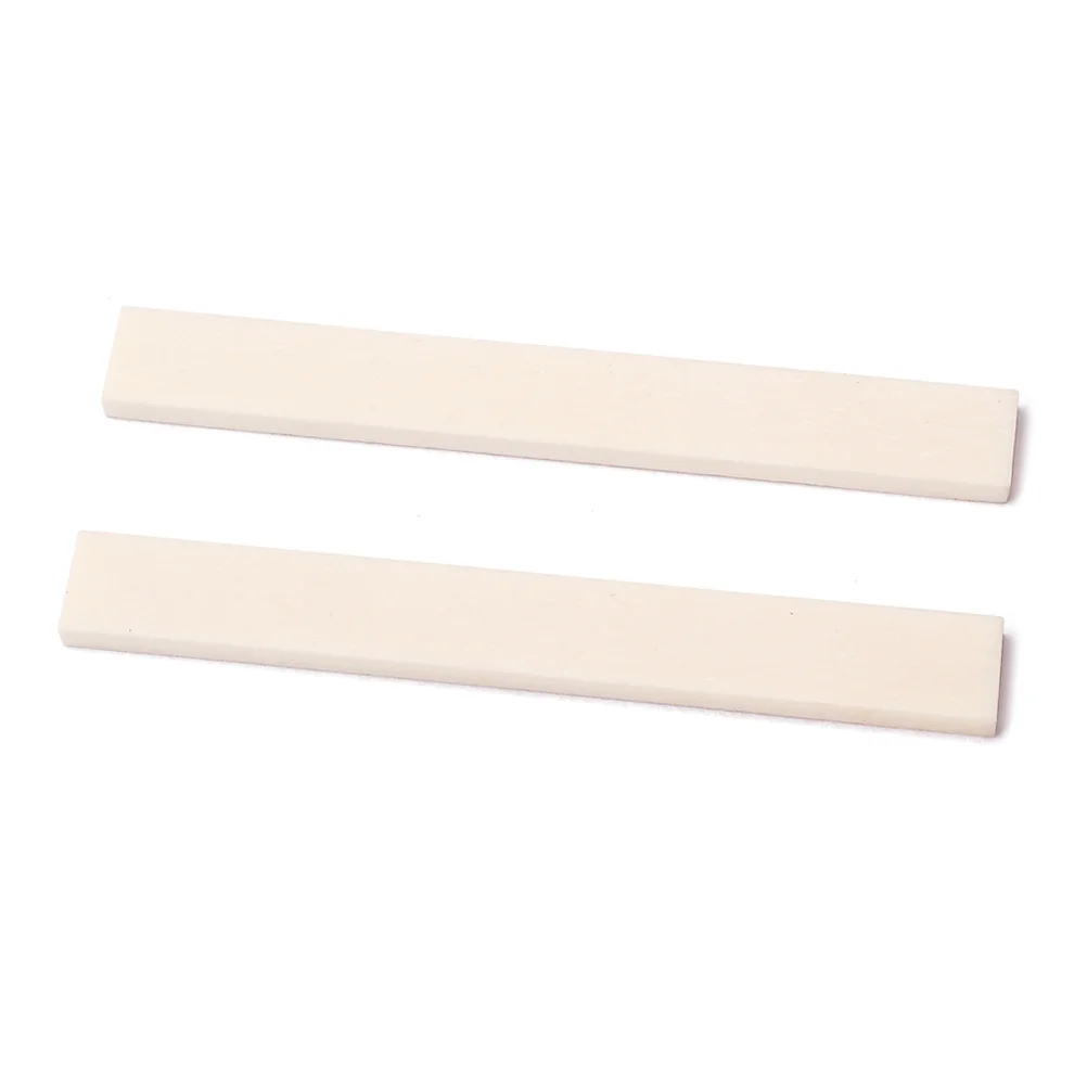 

2pcs Real Buffalo Bone Guitar Bass Bridge Saddle Blank Nut For Electric Acoustic Guitar Parts Accessories Lightweight Natural