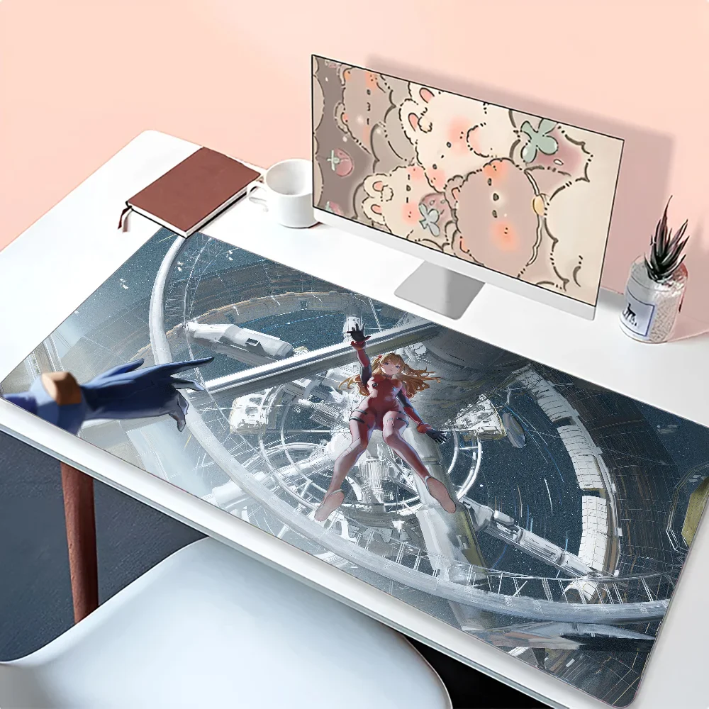 E-EVA Soryu Asuka Langley Mousepad Mouse Mat Desk Mat With Pad Gaming Accessories Prime Gaming XXL Keyboard Pad Padding Mat
