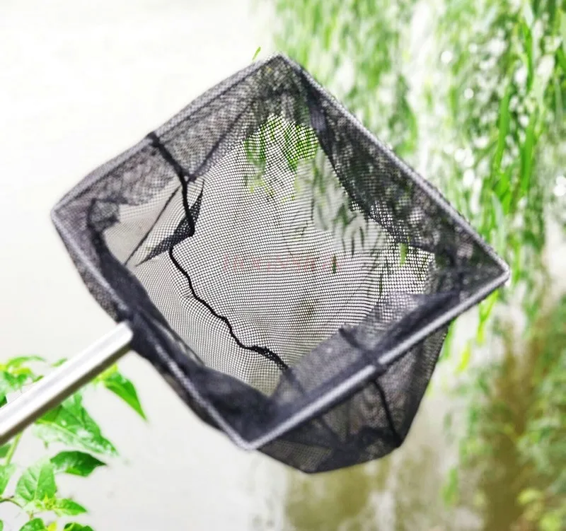 Children's retractable small fish fishing net stainless steel fishing net pocket square insect catching net