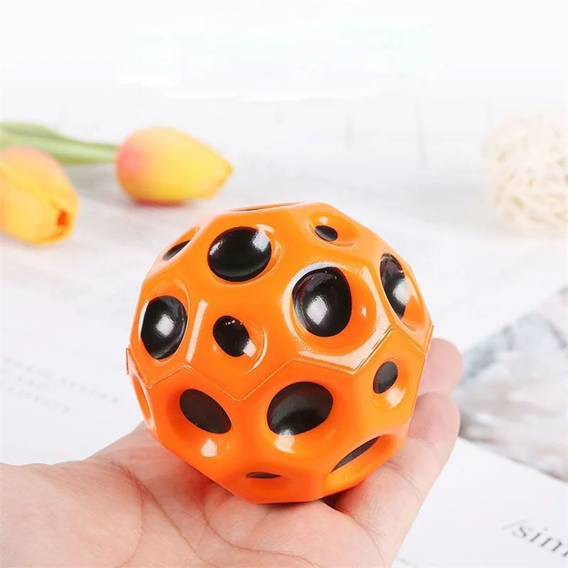 High Resilience Hole Ball Soft Bouncing Ball PU Anti Gravity Rubber Bounce Stress Ball Outdoor Indoor Party Games Sport Toys