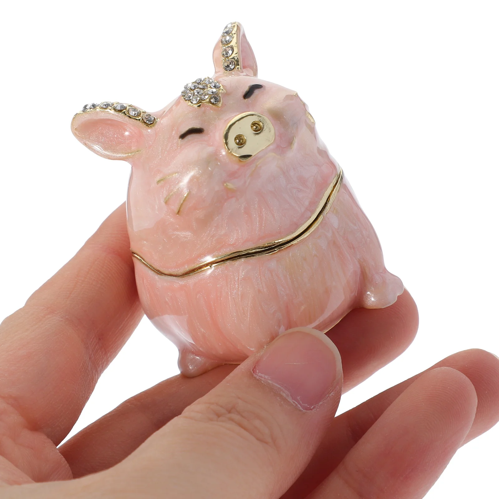 Pig Decorative Jewelry Box Unique Exquisite Gift Box Home Adornment Creative Storage Organizer Pig Decor Case Jewelry Organizer