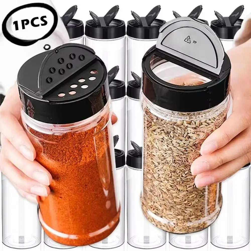 

Durable Plastic Seasoning Jar 100/160/250ML Empty Salt Cellar Portable Condiment Storage Bottle BBQ