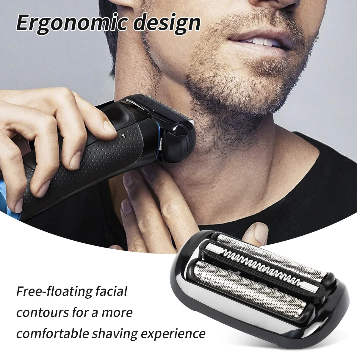 Electric Foil Shaver Head for Braun 5018s 5020s 5035s 5049cs 5050cs 6020s 6040cs 6072cc 6075cc 6090cc Series 5/6 53B