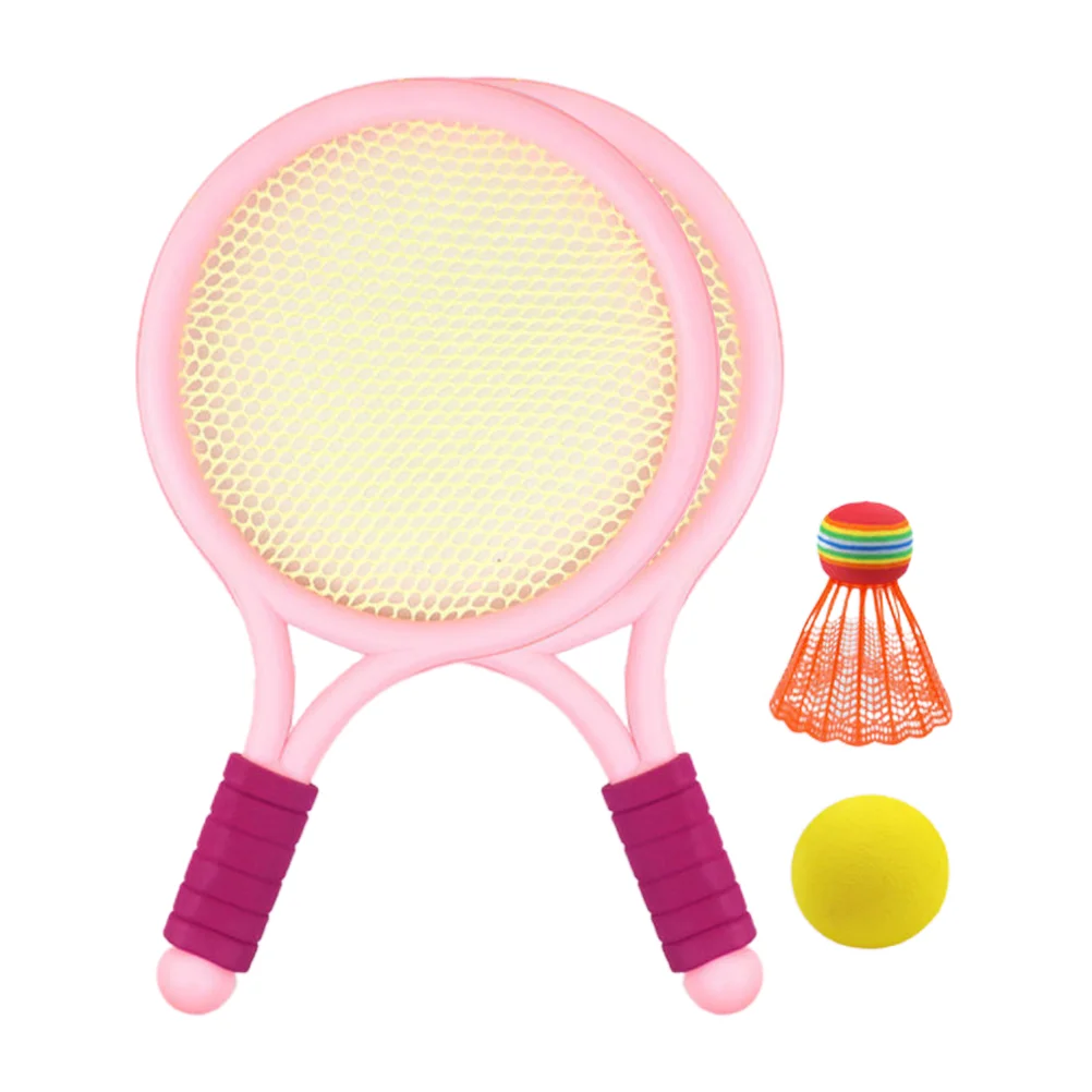 Tennis Balls Racket Kids Badminton Casual for Children Pink Sports Toy Kit Toddler