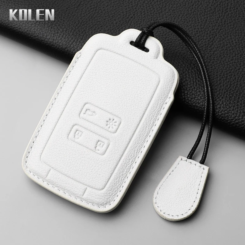 Leather Car Card Key Case Cover Shell For Renault Koleos Captur Megane Clio Scenic Talisman Arkana For Dacia Sandero Accessories